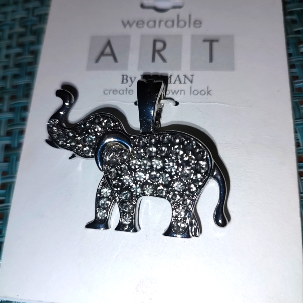 Wearable Roman Art Elephant Pendant